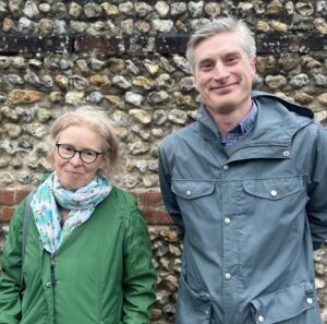 Cllr Sarah Sharp and Green candidate Tim Young